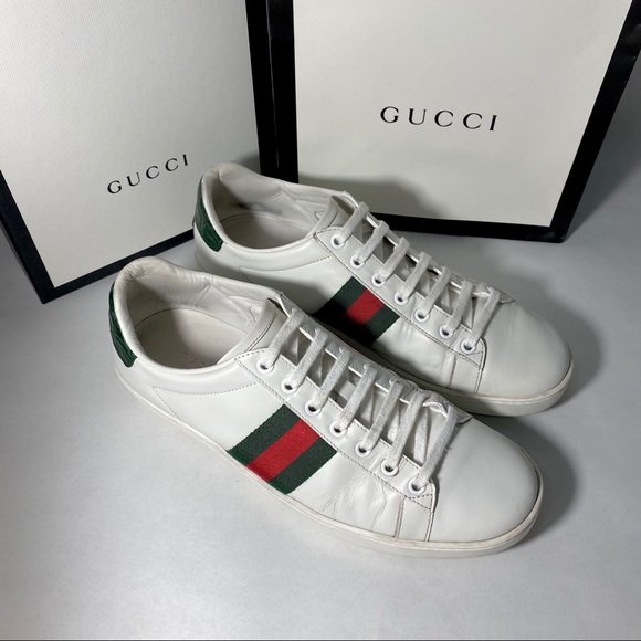 gucci ace leather sneaker womens